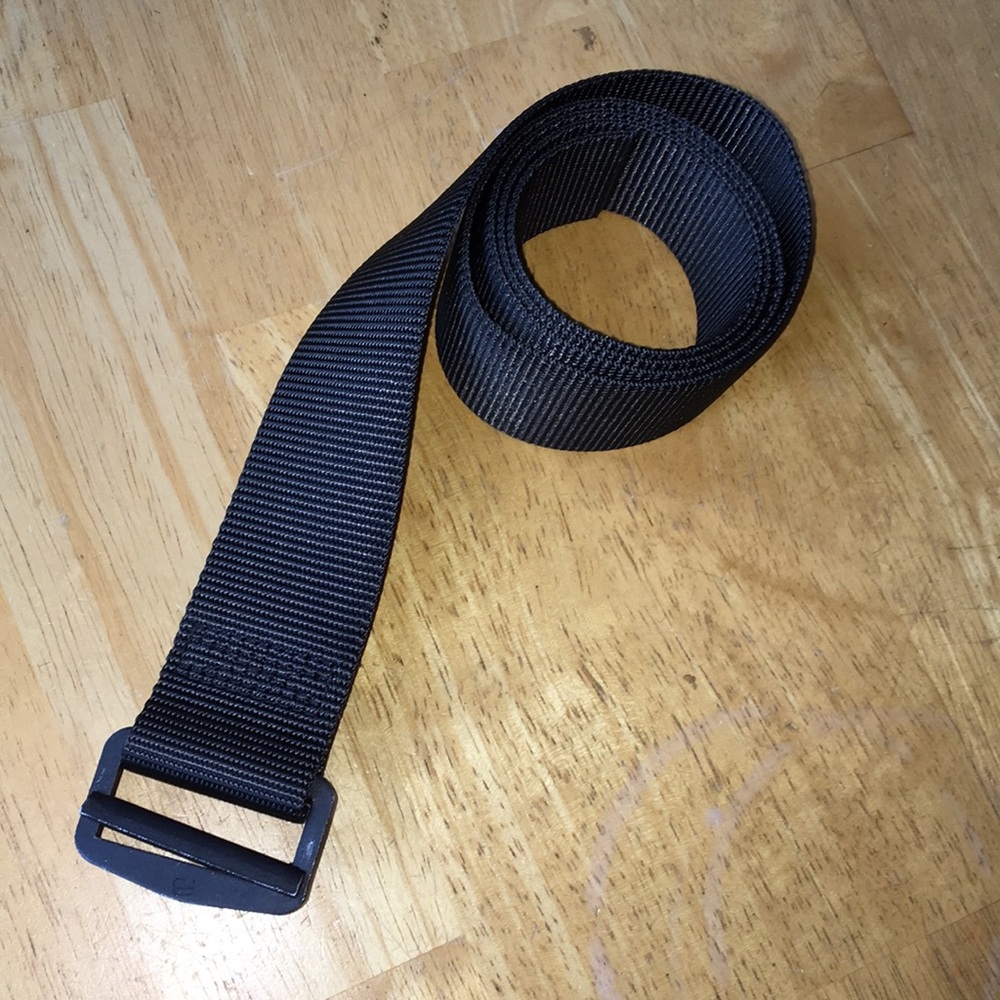 2” black nylon mil-spec military belt with black metal buckle 44” tactical gear